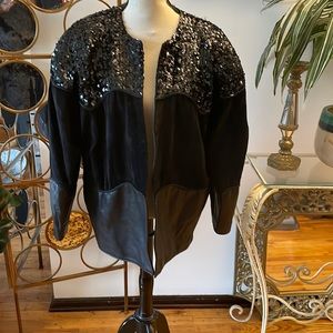 Sequined /Leather/Suede Jacket.